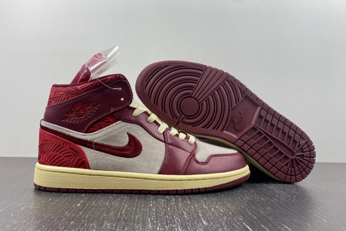 Air Jordan 1 Mid SE WMNS "Tiki Leaf"  DZ2820-601