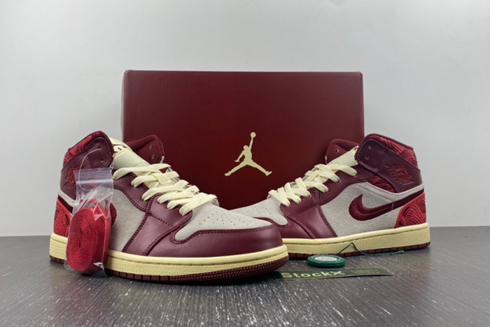 Air Jordan 1 Mid SE WMNS "Tiki Leaf"  DZ2820-601